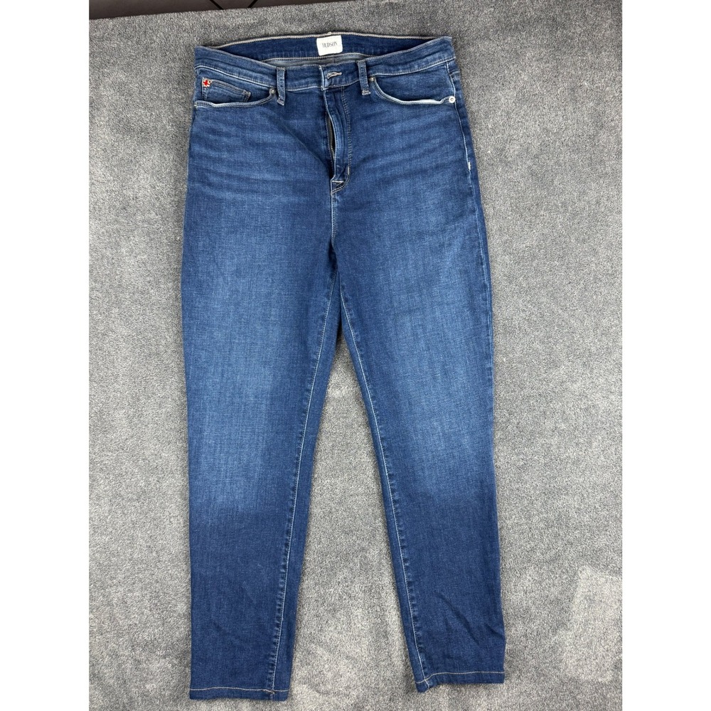 Hudson Skinny Jeans Mens 31‎ Dark Indigo Blue Stretch Mid Rise T9DTAN7504